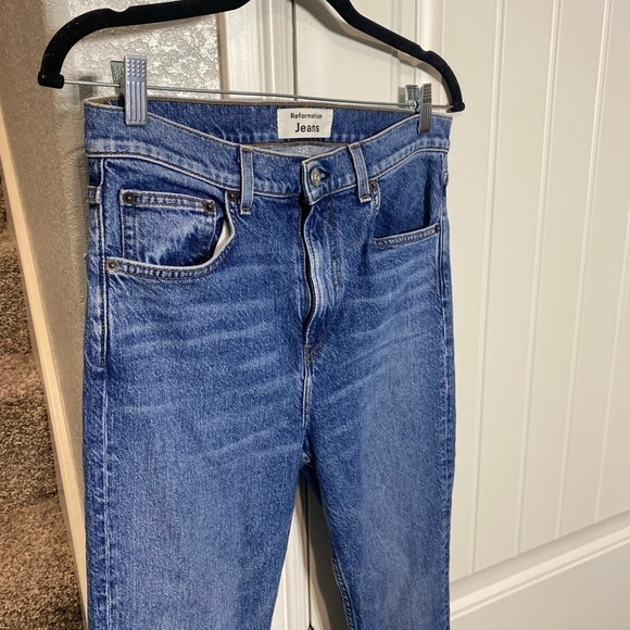 Reformation Jeans Liza Ultra High Rise Straight cropped Jeans - Picture 4 of 11